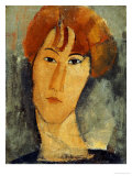 A young Woman with a Reddish Brown Collar