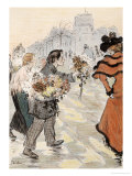 A Street Scene with Flower Vendors