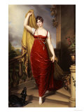 The Hon Mrs Thomas Hope  Full Face in a Red Velvet Dress  Painted 1813