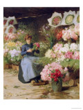 Flower Seller Behind the Madelaine Church