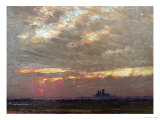 Lincoln Cathedral at Sunset  1912