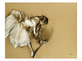 Dancer Adjusting Her Shoe  circa 1890