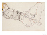 Reclining Woman with Blond Hair  1912