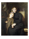 A Mother and Daughter in an Interior