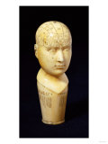 A Mid 19th Century Ivory Cane Handle Shaped as a Phrenology Bust