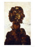 Anthropomorphic Heads Representing One of the Four Elements  Earth