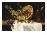 Cherries and Gooseberries in a Basket  1859