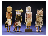 Four Hopi Cottonwood Kachina Dolls