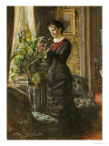 Portrait of Fru Lisen Samson  Nee Hirsch  Arranging Flowers at a Window  1881