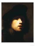 Portrait of the Artist  Head and Shoulders  in a Black Beret and a Gorget