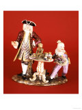 A Meissen Porcelain Group of the Quack Doctor and Harlequin  19th Century