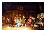 Henry VIII and Anne Boleyn Observed by Queen Katherine  1870