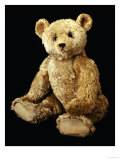 Fine Steiff Pale Golden Plush Covered Teddy Bear with Large Deep Set Black Button Eyes  circa 1910