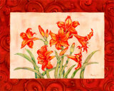 Linen Scroll Amaryllis