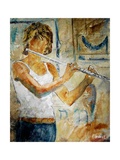 playing the flute