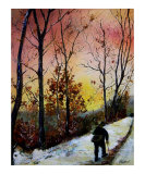 Walking on a forest path