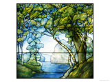 A Leaded Glass Landscape Window  1916