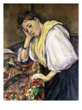 Italian Girl Leaning on a Table