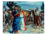 Jezabel and Ahab Meeting Elijah in Naboth's Vineyard