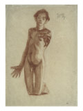 Kniender Junger Mann
