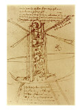 Drawing of a Flying Machine