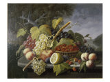 Still Life with Fruit in Landscape