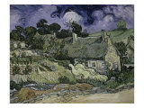 Thatched Cottages at Cordeville  Auvers-Sur-Oise  c1890