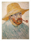 Self-Portrait with Pipe and Straw Hat  c1888