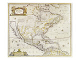Antique Map Print of North America