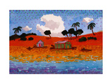Houseboats on the Amazon River