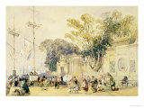Village Square in the Bay of Hong Kong  Plate 5 from "Sketches of China"