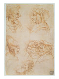 Seven Studies of Grotesque Faces