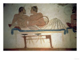 Banquet Attended by the Deceased  Detail from a Painting in the Tomb of the Diver  circa 480 BC
