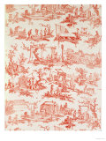 Toile De Jouy  Illustrating the Processes of Manufacturing Cotton  Designed by Christophe Huet