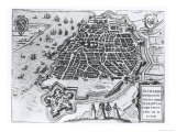 Map of Antwerp  1598