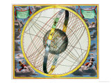 Map Charting the Orbit of the Moon Around the Earth