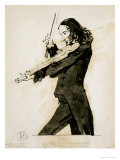 Niccolo Paganini Playing the Violin  1831