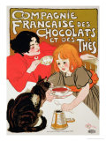 Reproduction of a Poster Advertising the French Company of Chocolate and Tea