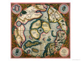 Septentrionalium Terrarum Descriptio  Map of the Arctic  1595