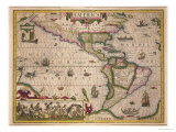 Map of America  from the Mercator "Atlas " Published by Jodocus Hondius  Amsterdam  1606