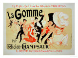 Reproduction of a Poster Advertising "La Gomme " by Felicien Champsaur