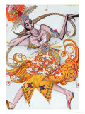 Costume Design for a Pas De Deux Danced at the Opening Gala of the Diaghilev Ballet in 1909