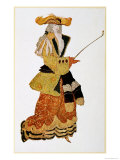 Costume Design for the Marchioness Hunting  from Sleeping Beauty  1921
