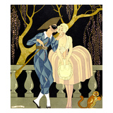 Harlequin's Kiss (W/C on Paper)