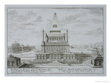 Mausoleum of Halicarnassus  Bodrum  Turkey  from "Entwurf Einer Historischen Architektur " 1721