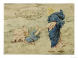 Sketch of Christ Walking on Water