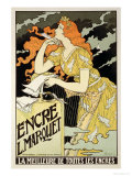 Reproduction of a Poster Advertising "Marquet Ink " 1892