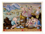 Natives Fishing for Giant Clams on the Indus  Plate 102 from "Venationes Ferarum  Avium  Piscium"