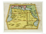 Map of North Africa  circa 1580s