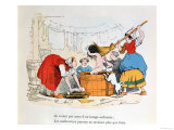 The Compulsory Bath  Illustration for "Les Defauts Horribles " circa 1860